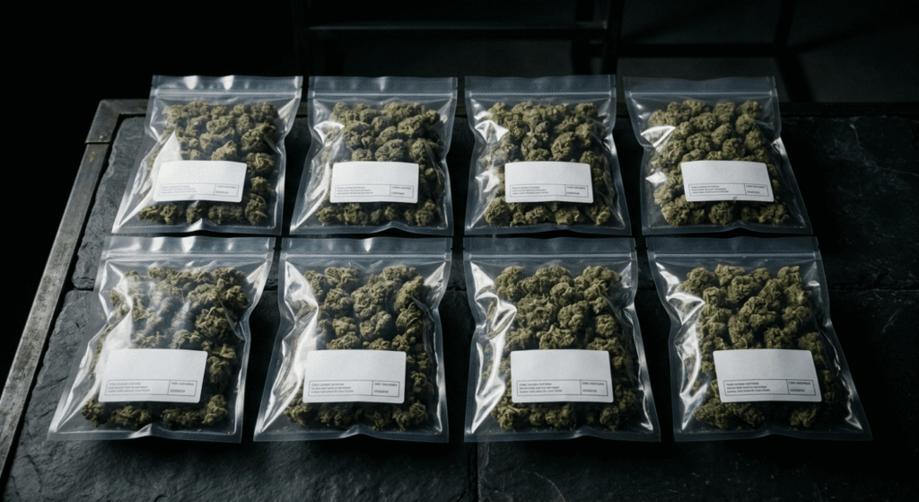 Bulk wholesale THCA hemp flower vacuum sealed bags for Texas wholesale buyers